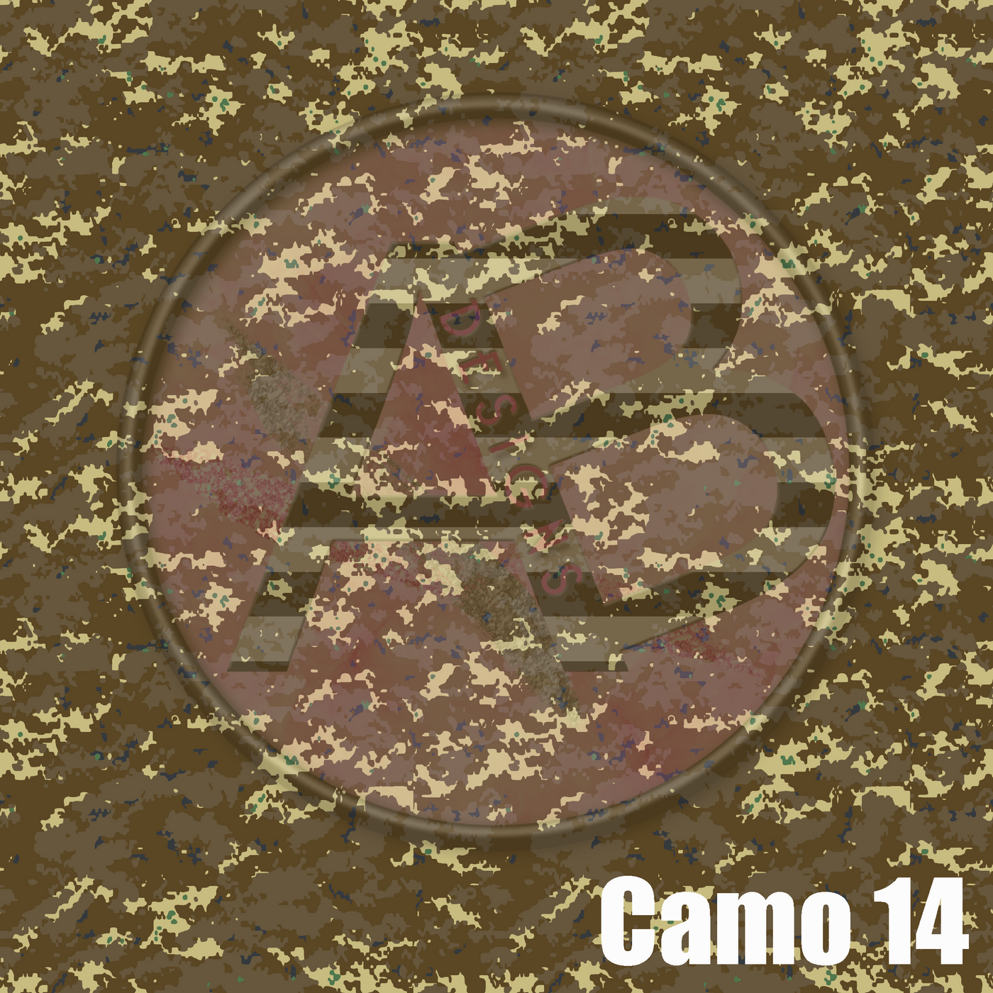 Adhesive Patterned Vinyl - Camo 14