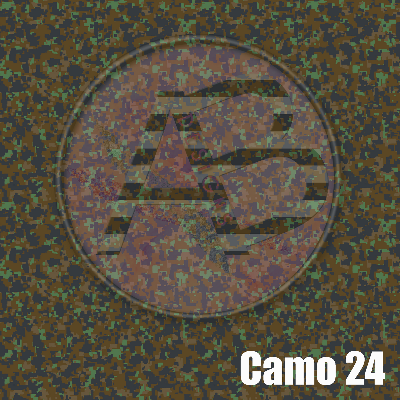Adhesive Patterned Vinyl - Camo 24