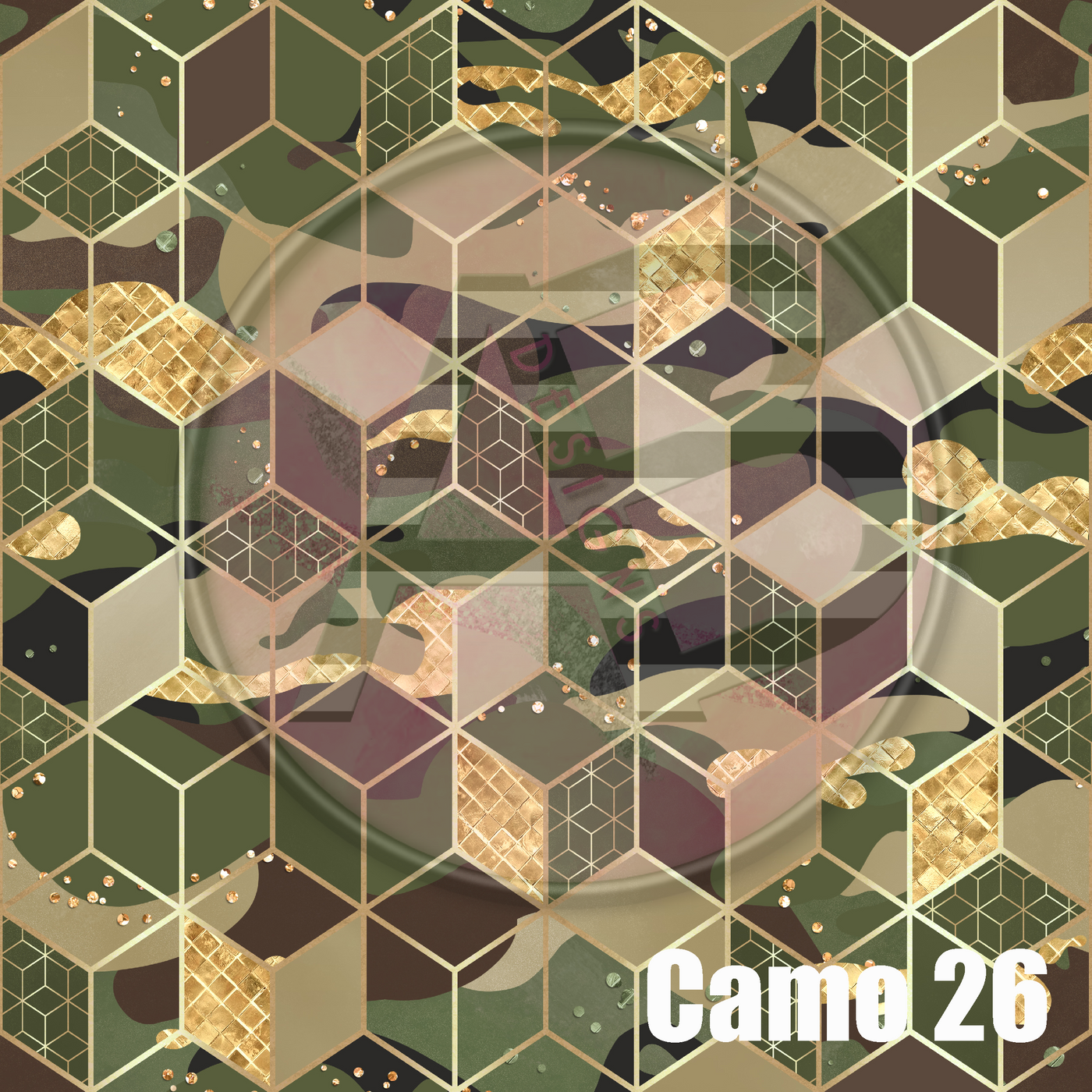 Adhesive Patterned Vinyl - Camo 26