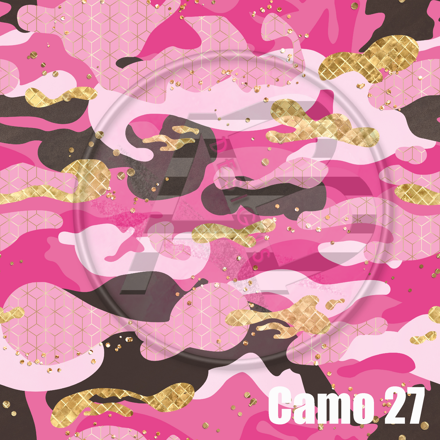 Adhesive Patterned Vinyl - Camo 27