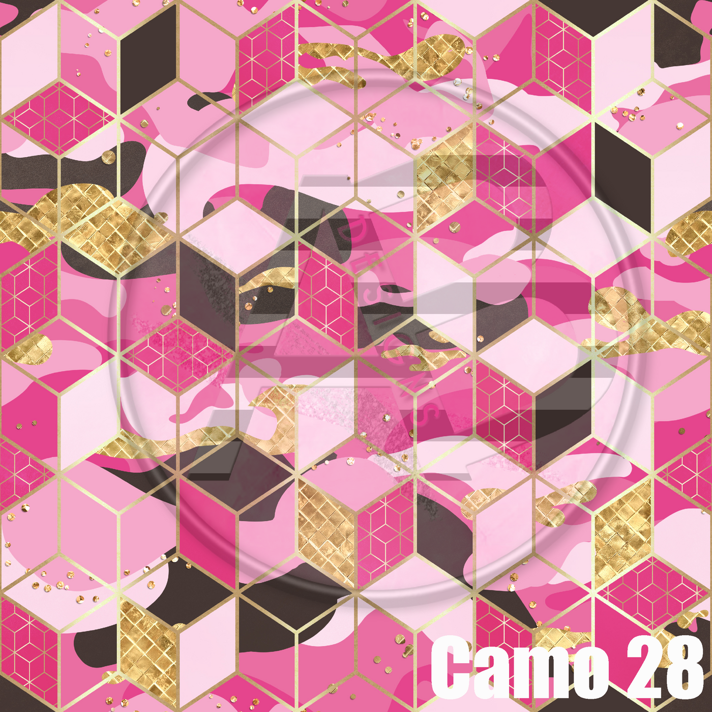 Adhesive Patterned Vinyl - Camo 28