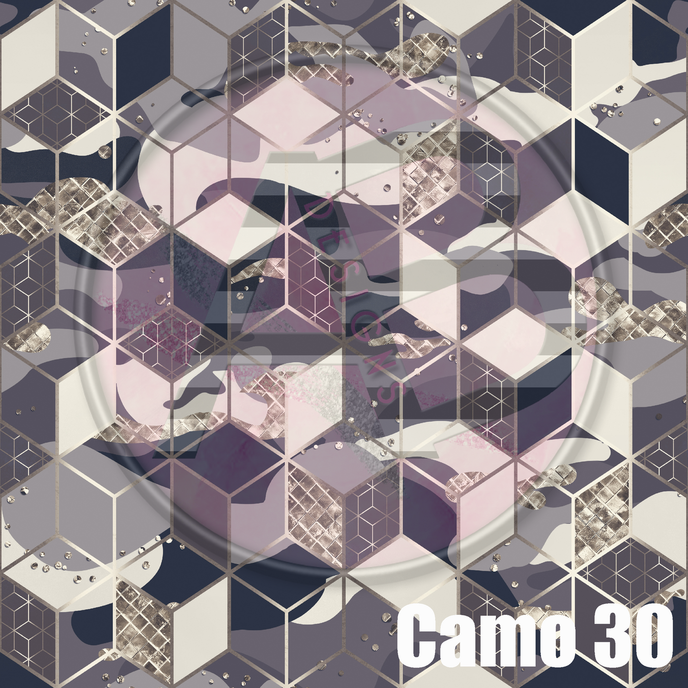 Adhesive Patterned Vinyl - Camo 30