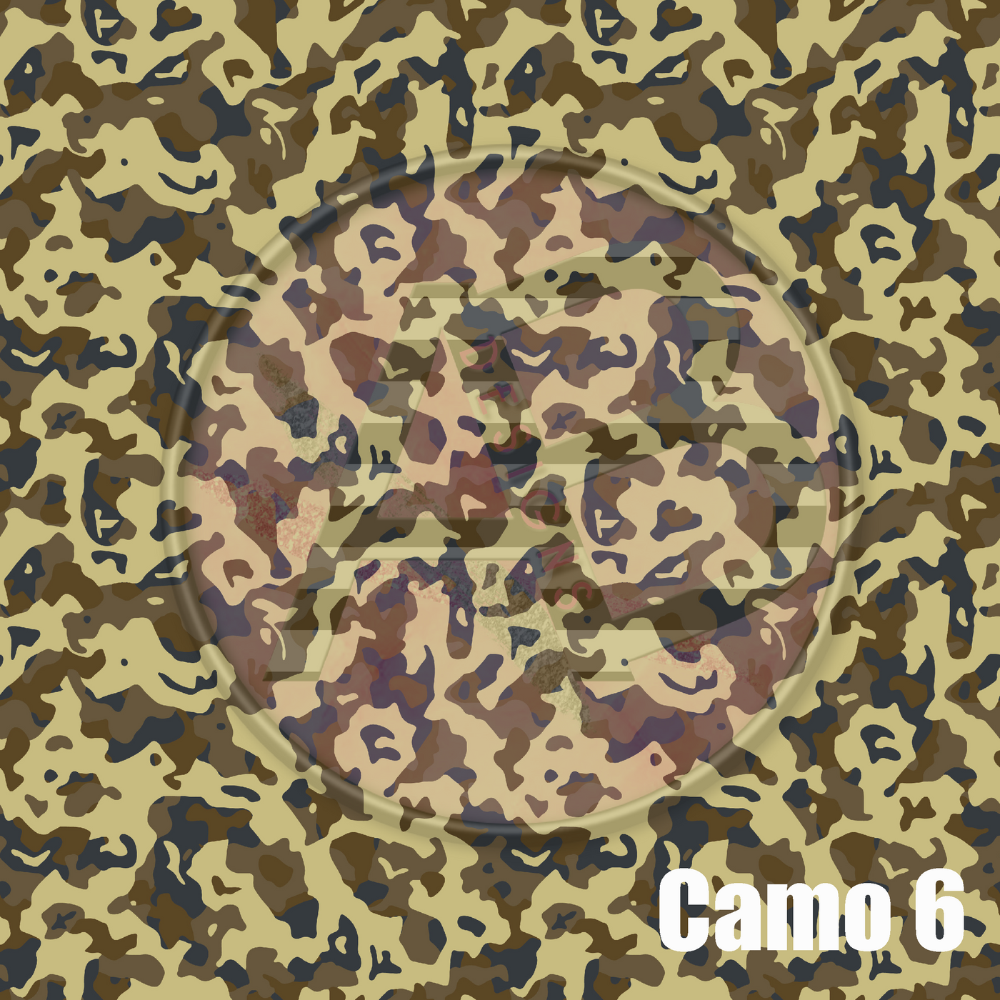 Adhesive Patterned Vinyl - Camo 6