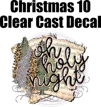 Christmas 10 - Clear Cast Decal