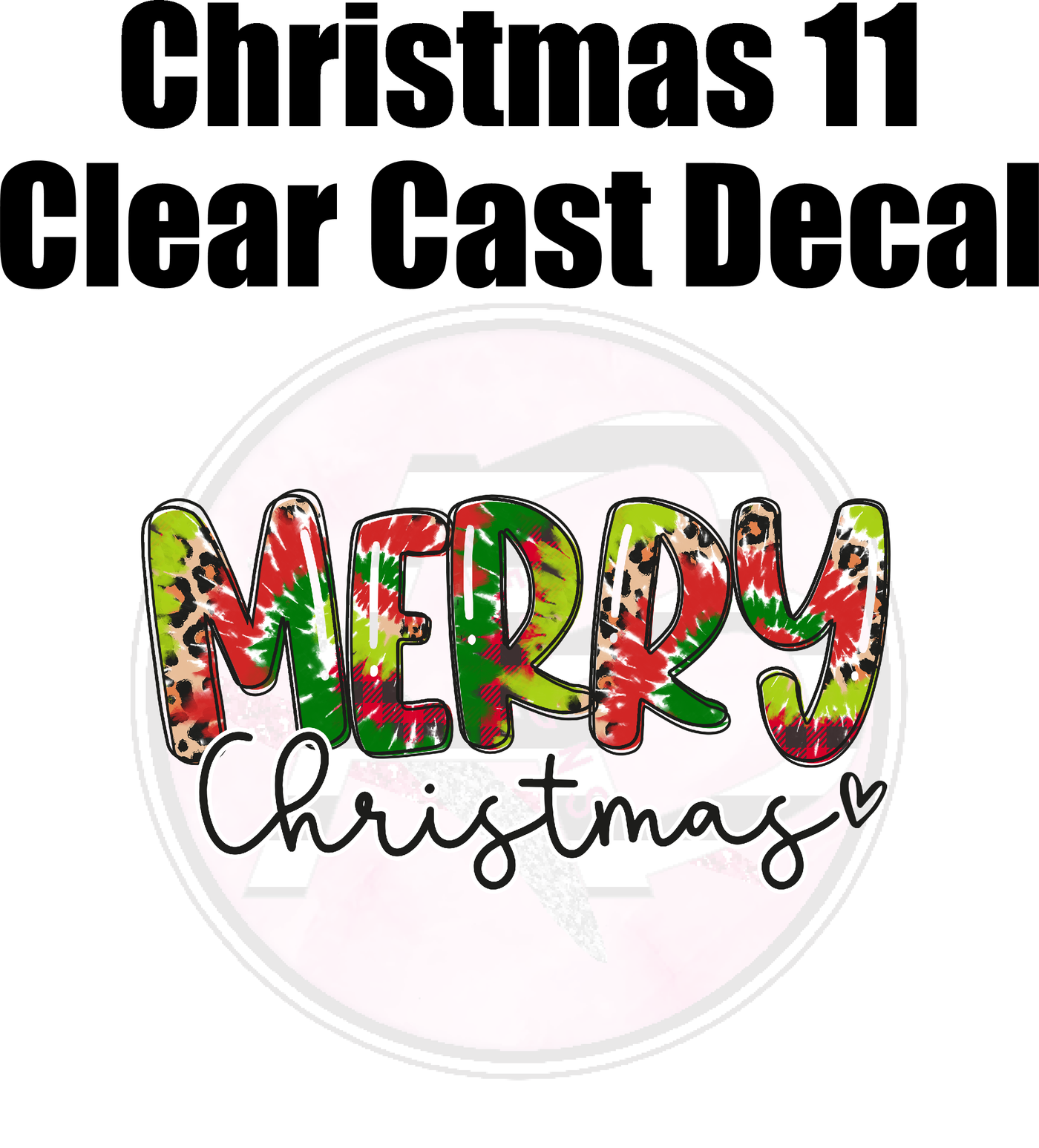 Christmas 11 - Clear Cast Decal