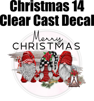 Christmas 14 - Clear Cast Decal