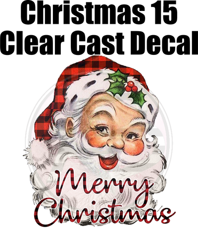 Christmas 15 - Clear Cast Decal