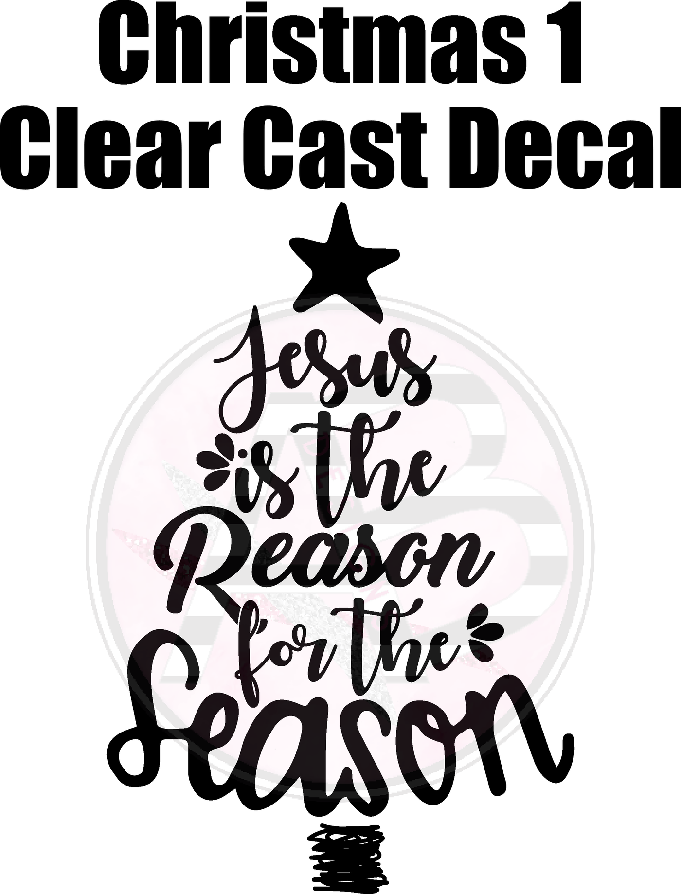 Christmas 1 - Clear Cast Decal