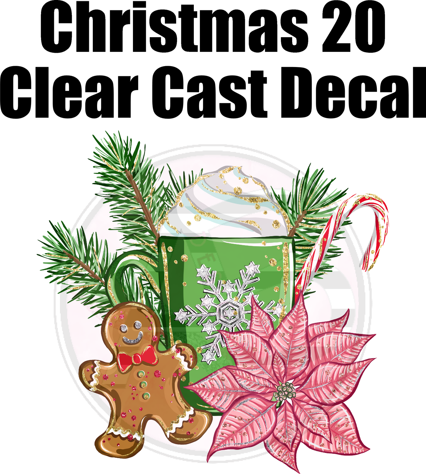 Christmas 20 - Clear Cast Decal