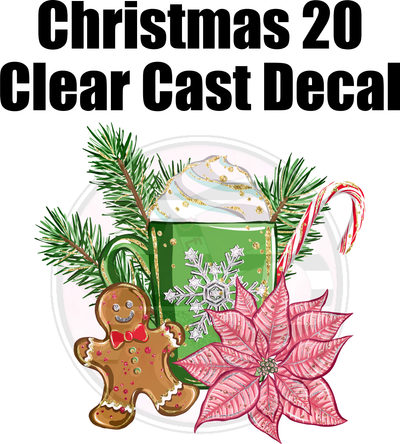 Christmas 20 - Clear Cast Decal