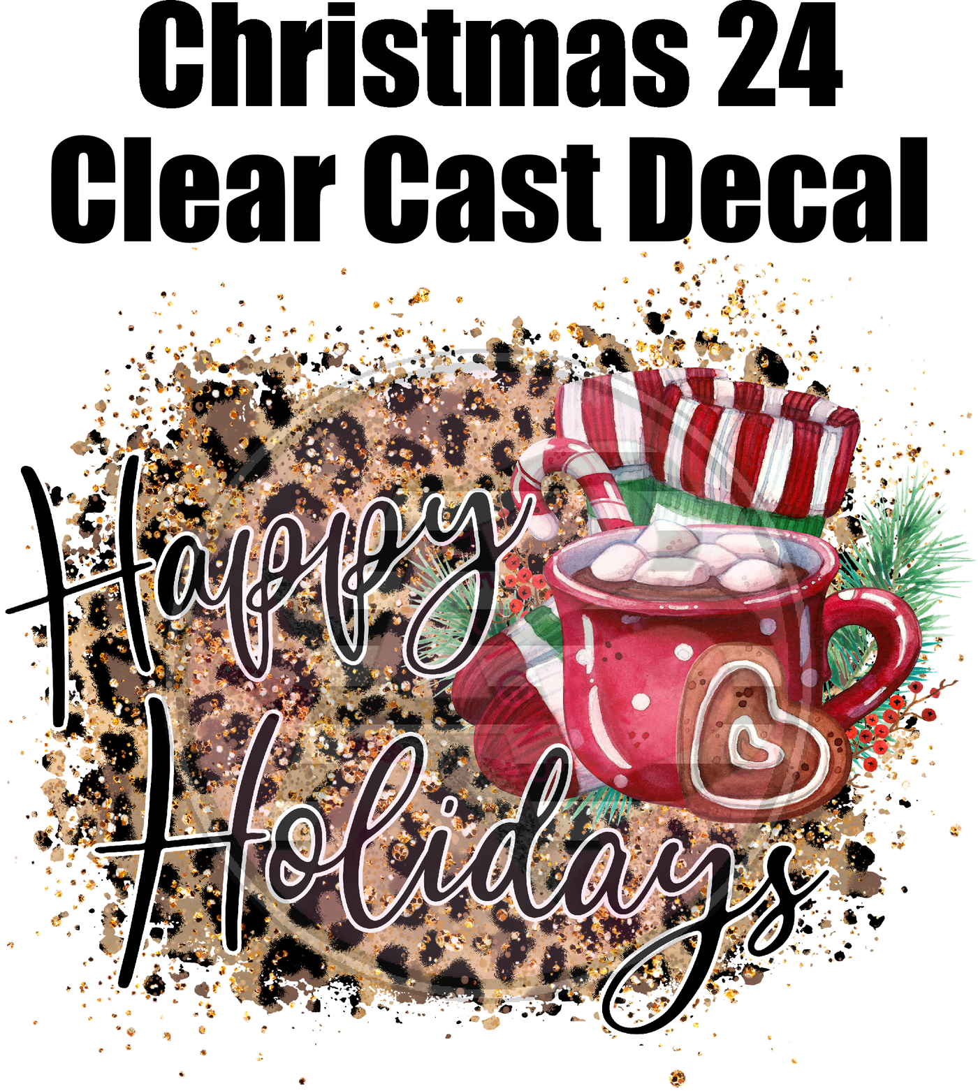 Christmas 24 - Clear Cast Decal