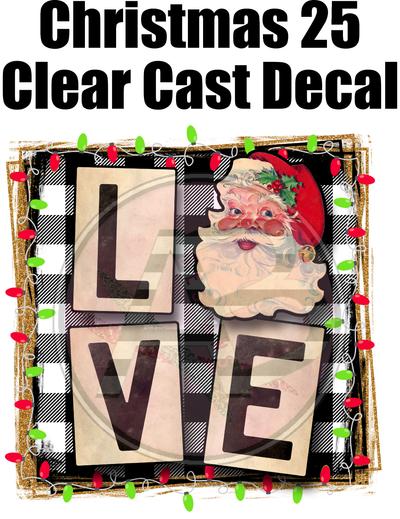 Christmas 25 - Clear Cast Decal