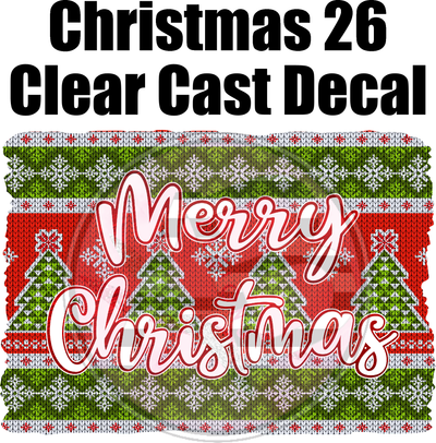 Christmas 26 - Clear Cast Decal