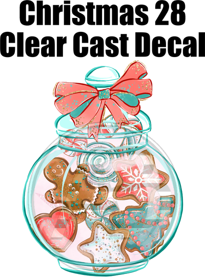 Christmas 28 - Clear Cast Decal