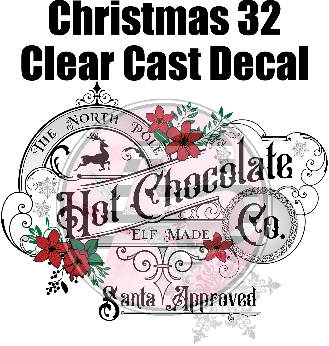 Christmas 32 - Clear Cast Decal