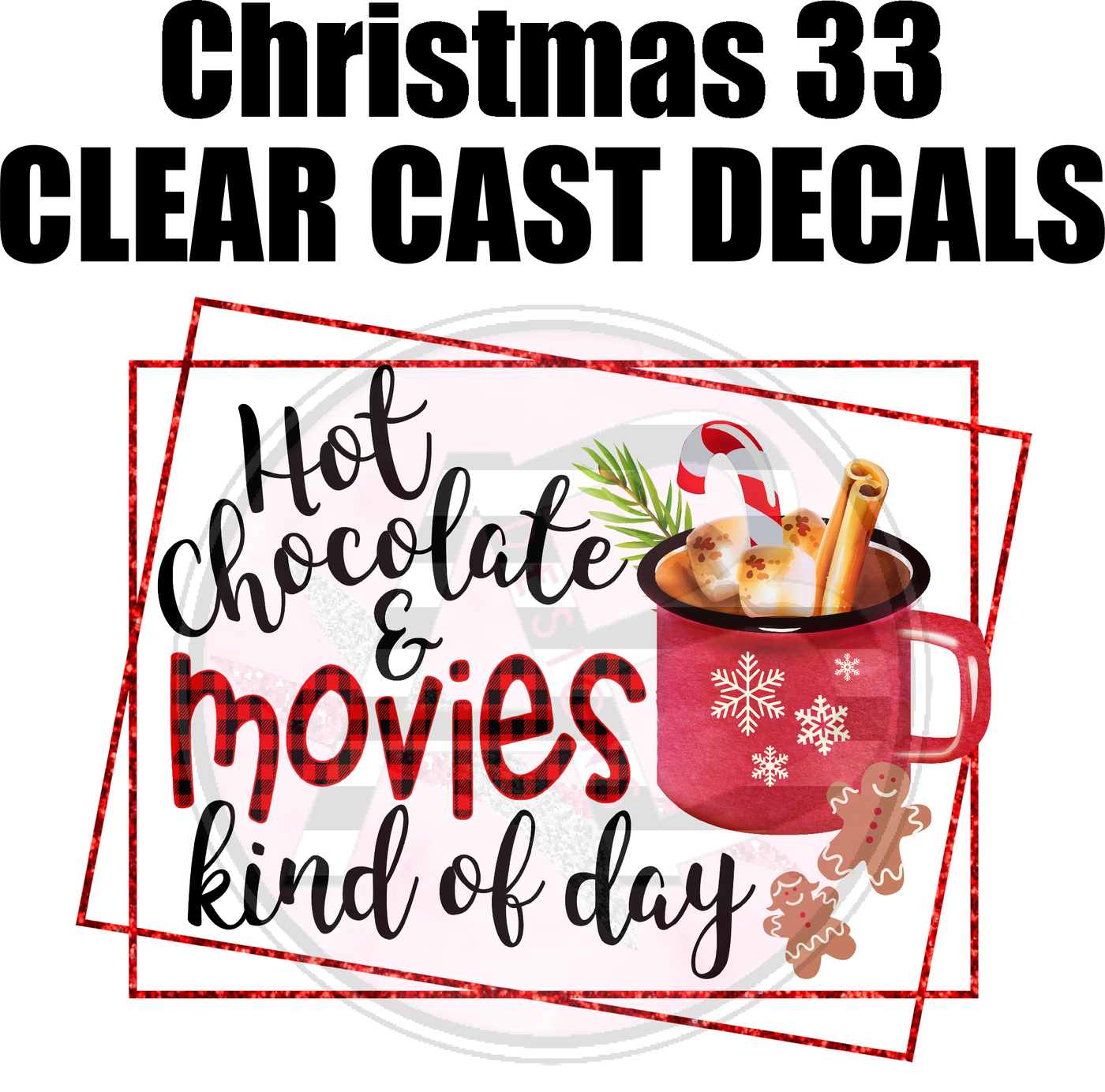 Christmas 33 - Clear Cast Decal