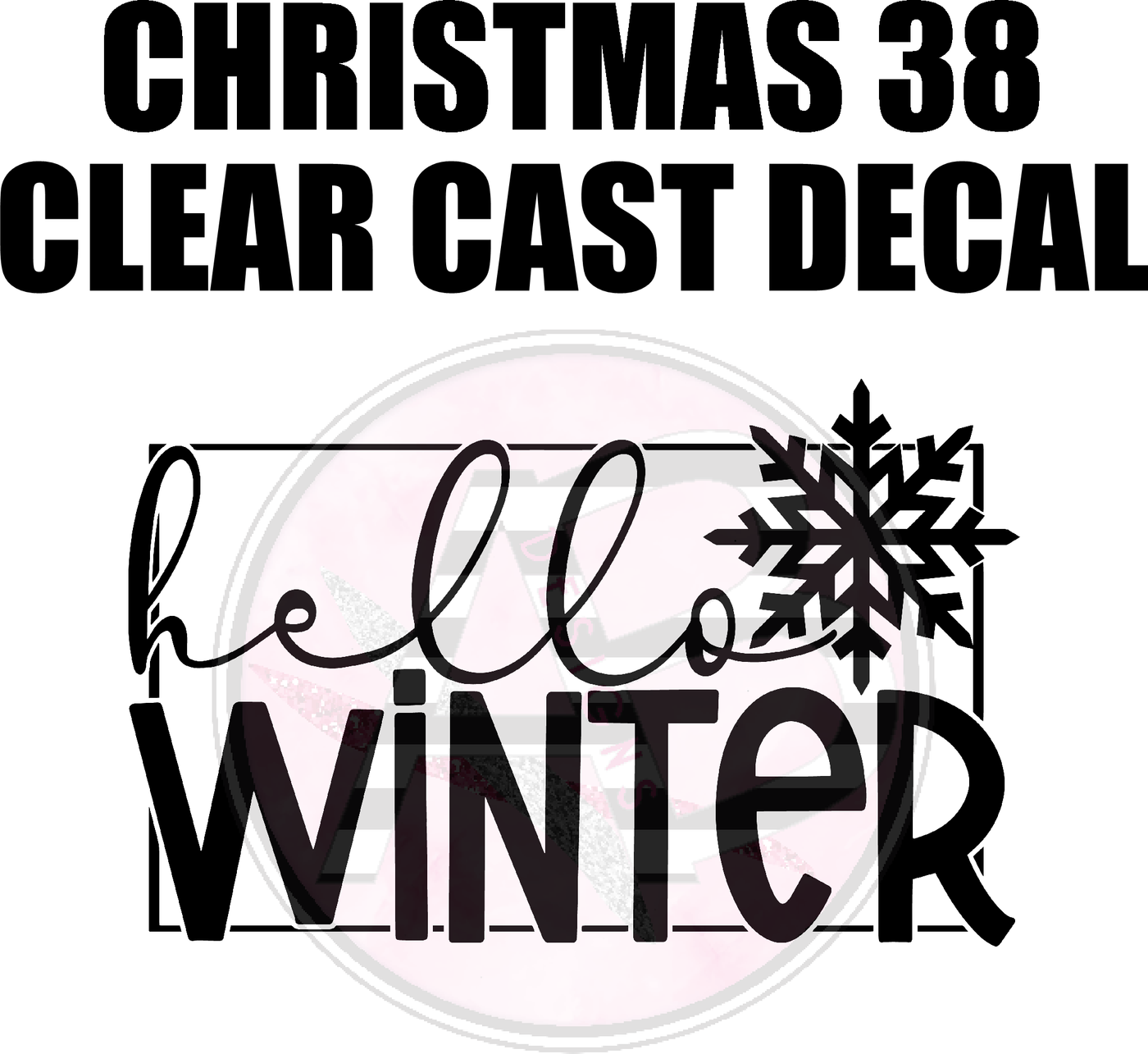 Christmas 38 - Clear Cast Decal