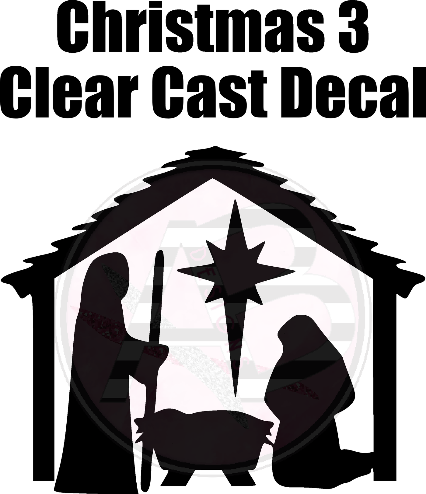 Christmas 3 - Clear Cast Decal