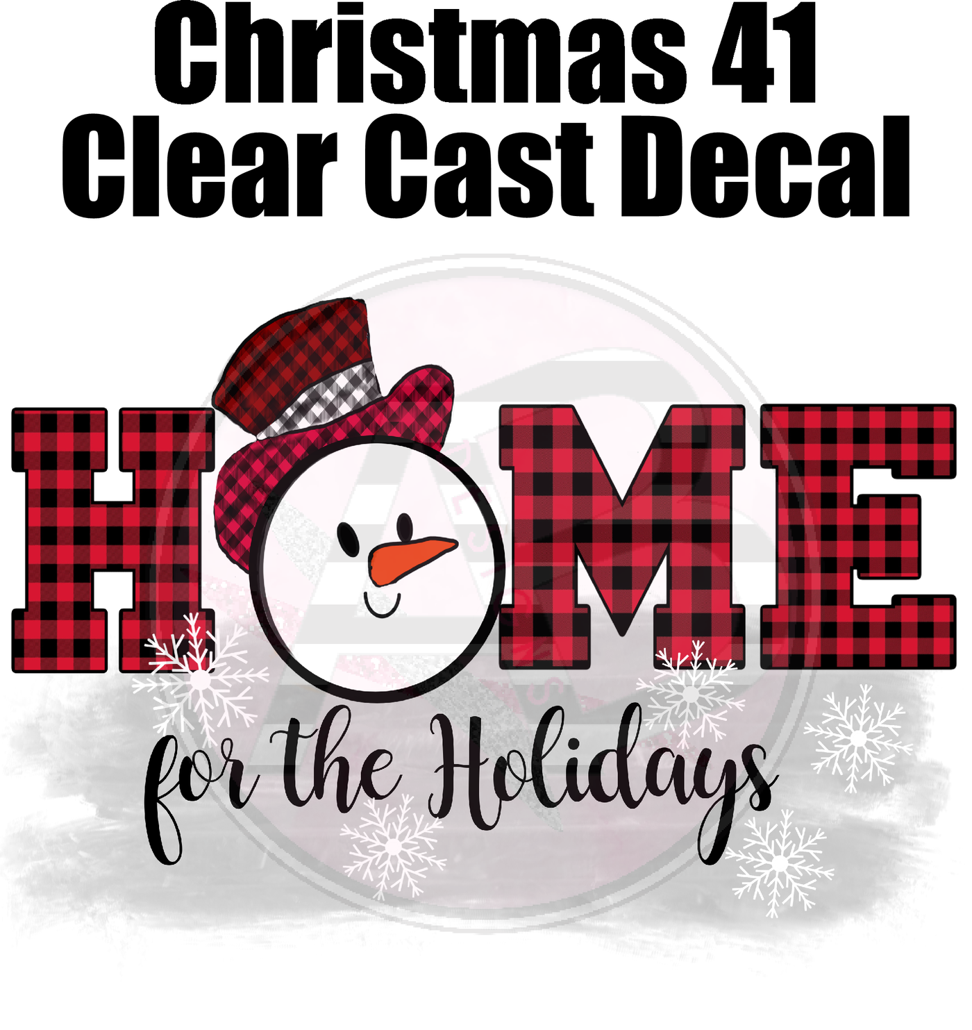 Christmas 41 - Clear Cast Decal