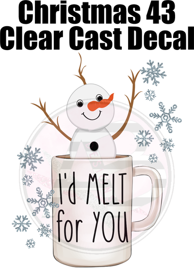 Christmas 43 - Clear Cast Decal