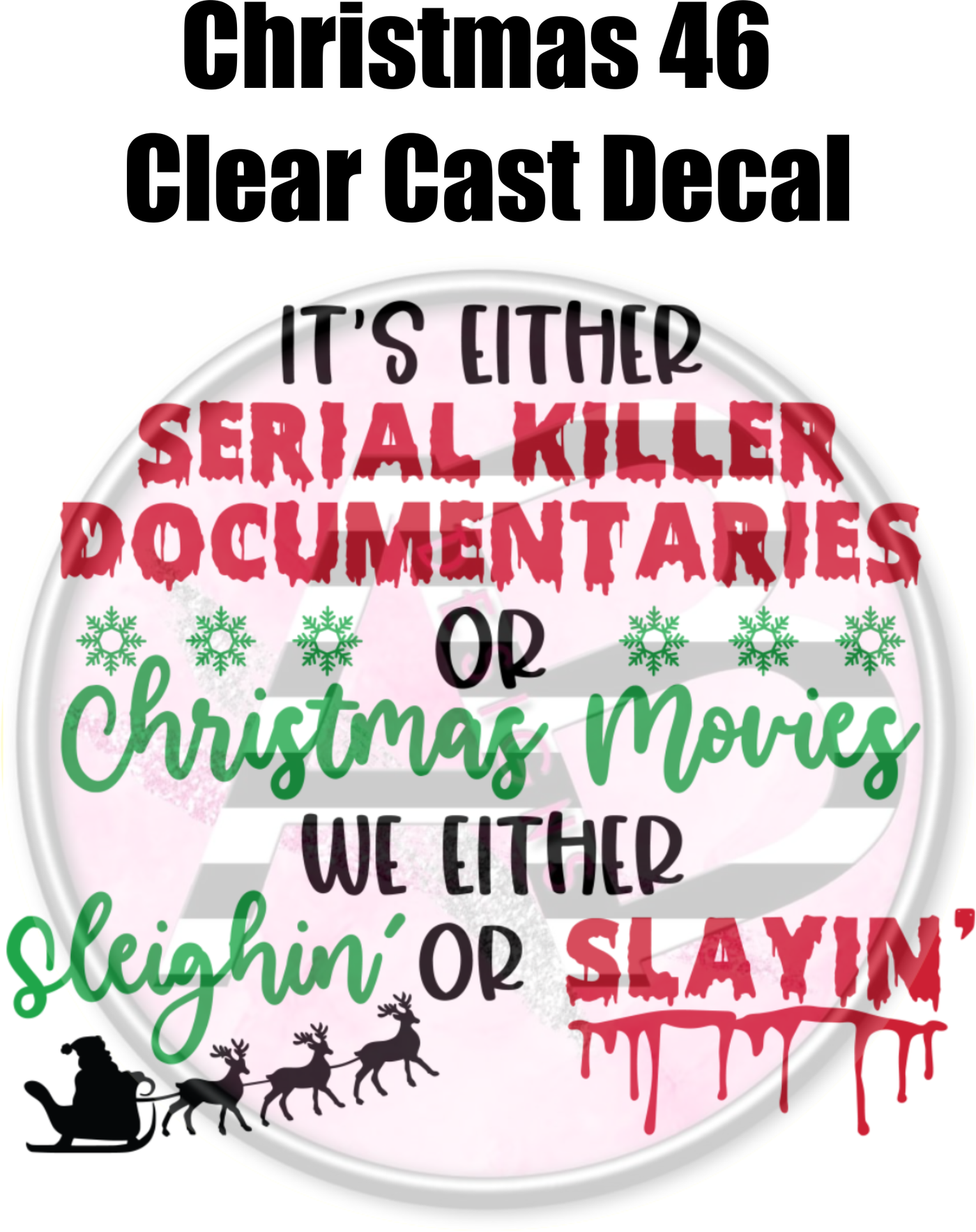 Christmas 46 - Clear Cast Decal