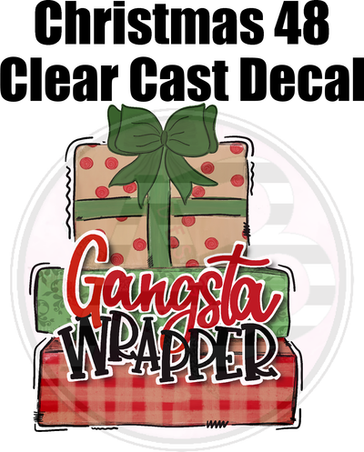 Christmas 48 - Clear Cast Decal
