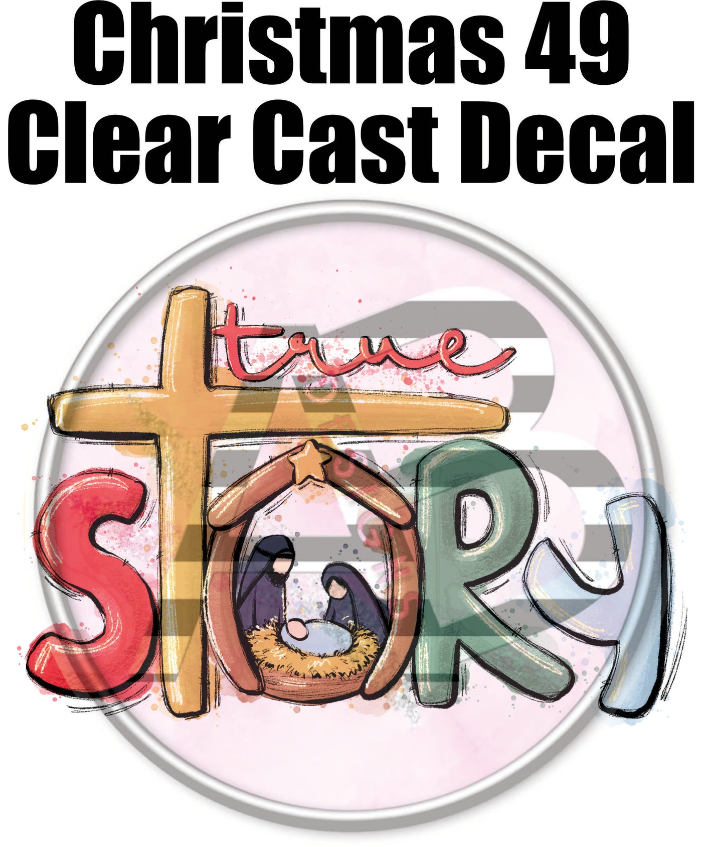 Christmas 49 - Clear Cast Decal