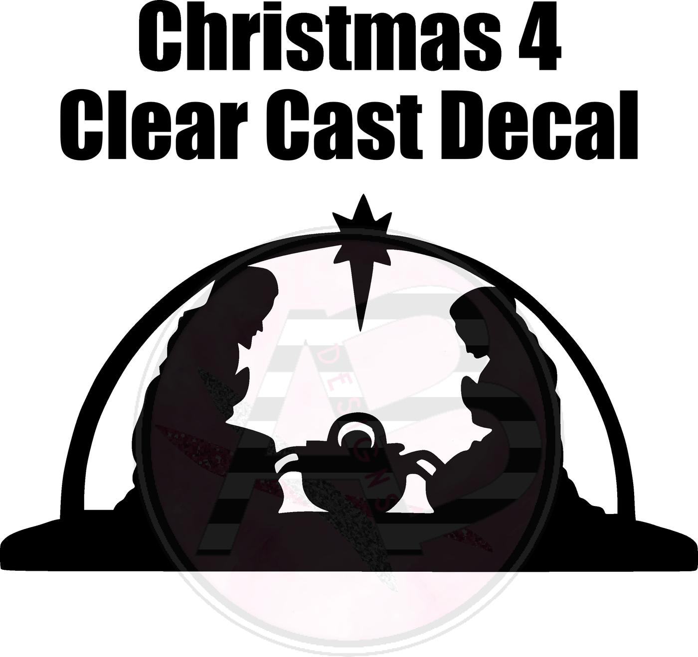 Christmas 4 - Clear Cast Decal