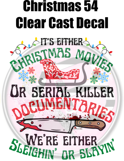 Christmas 54 - Clear Cast Decal