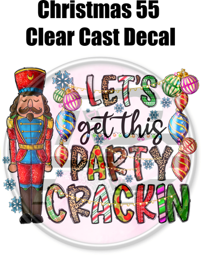 Christmas 55 - Clear Cast Decal