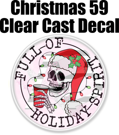 Christmas 59 - Clear Cast Decal