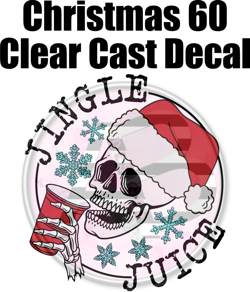 Christmas 60 - Clear Cast Decal