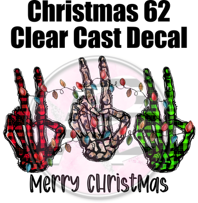 Christmas 62 - Clear Cast Decal