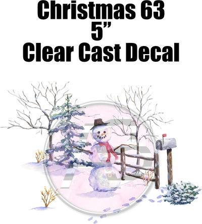 Christmas 63 - Clear Cast Decal