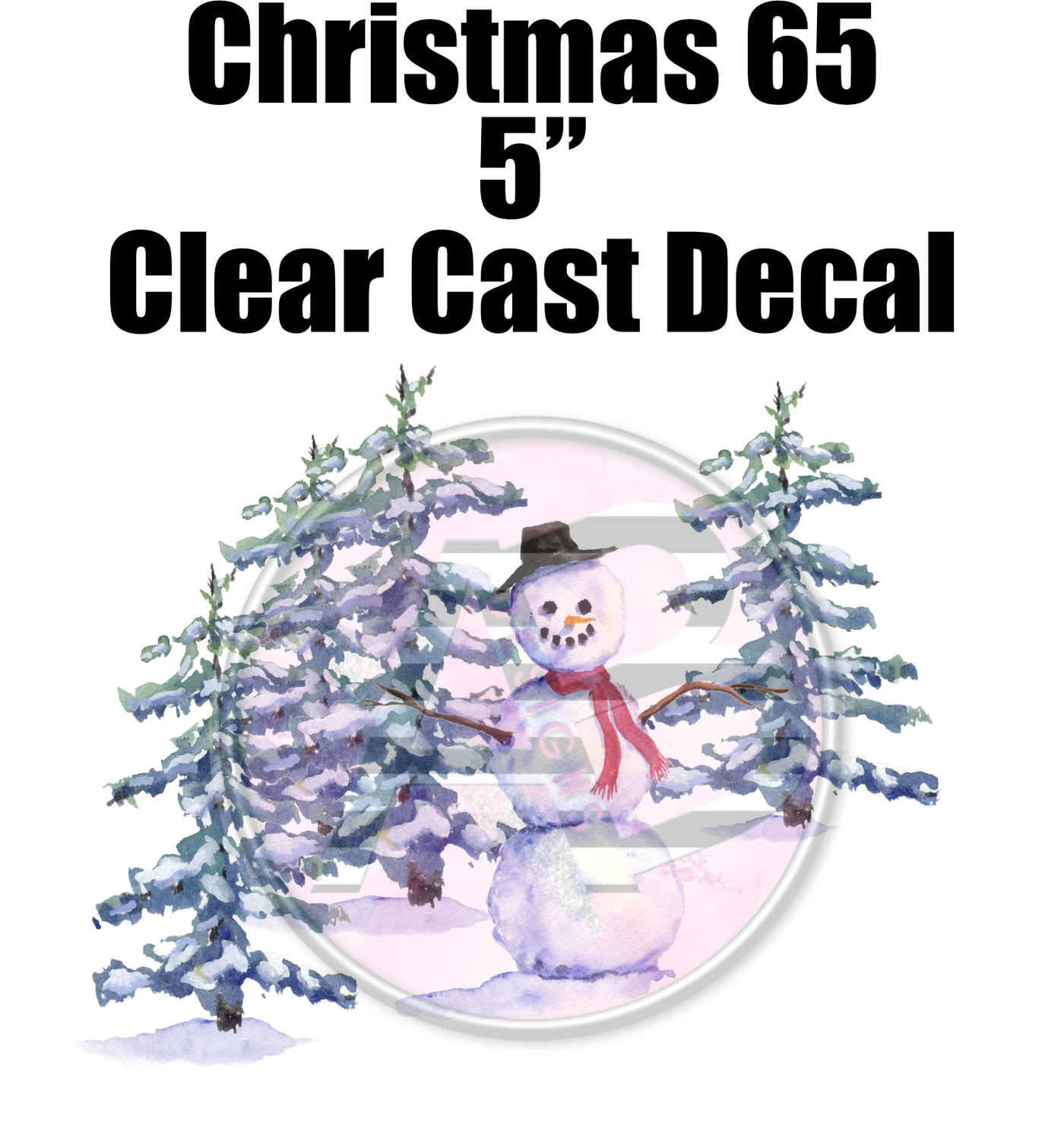 Christmas 65 - Clear Cast Decal