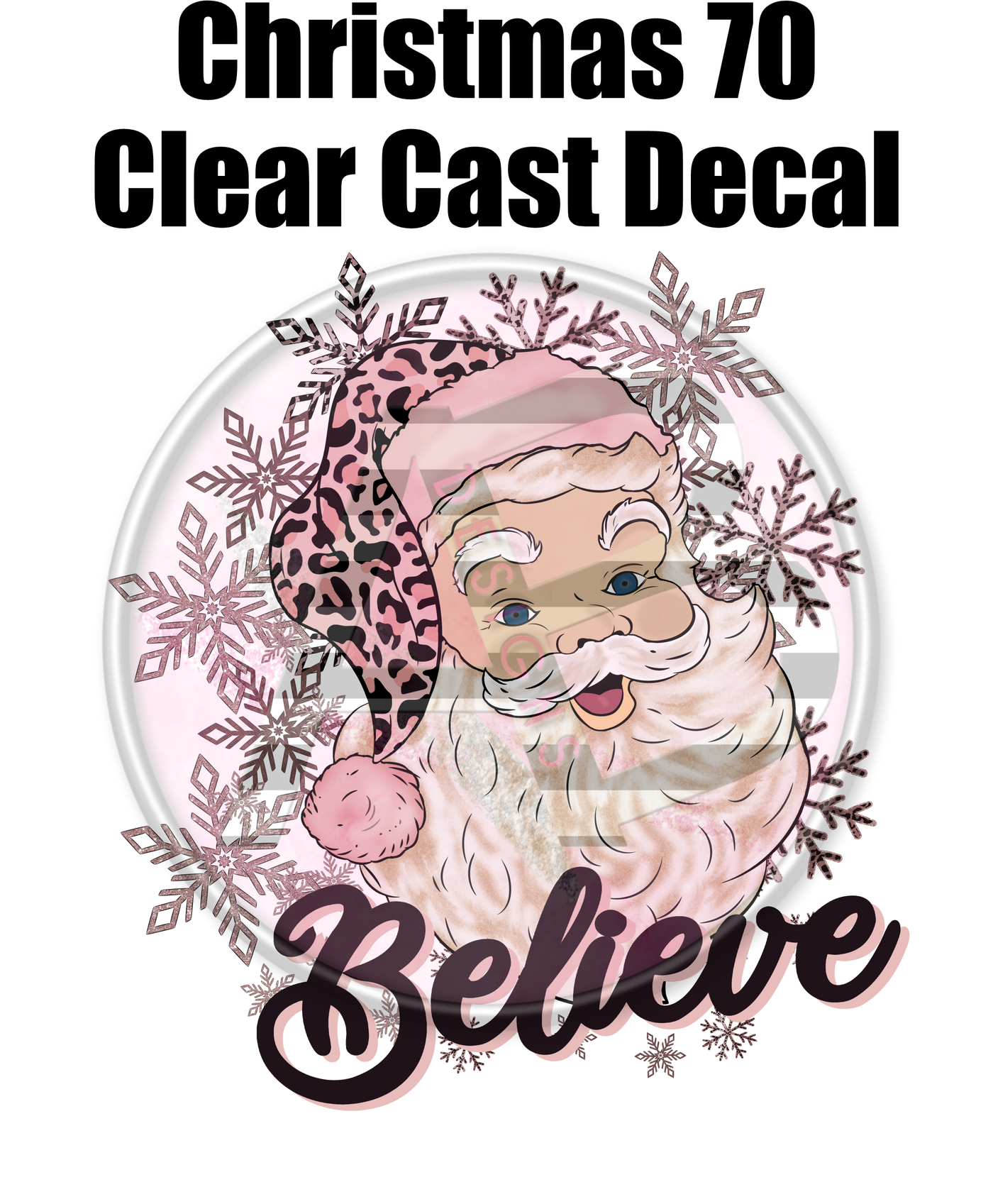 Christmas 70 - Clear Cast Decal