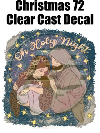 Christmas 72 - Clear Cast Decal