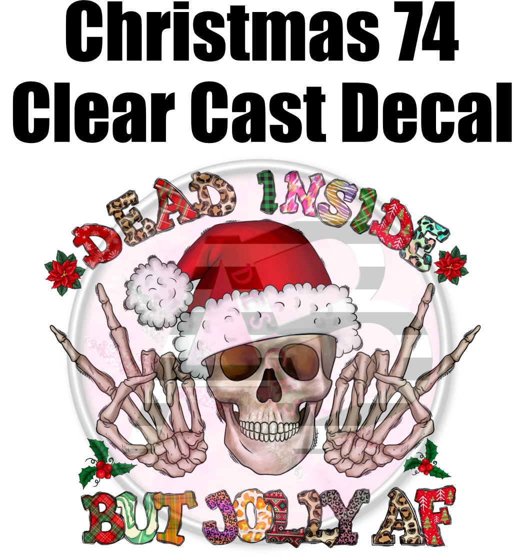 Christmas 74 - Clear Cast Decal