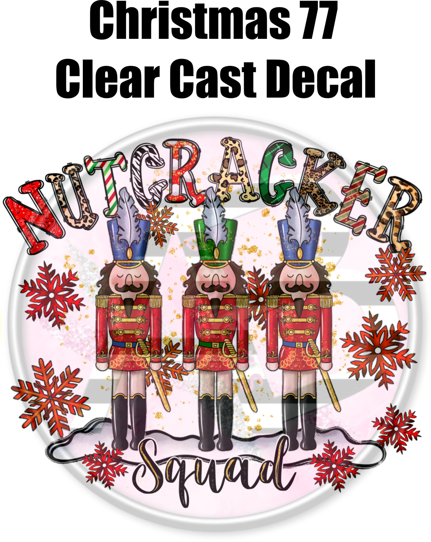 Christmas 77 - Clear Cast Decal
