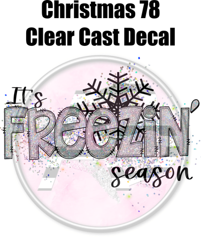 Christmas 78 - Clear Cast Decal