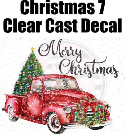 Christmas 7 - Clear Cast Decal