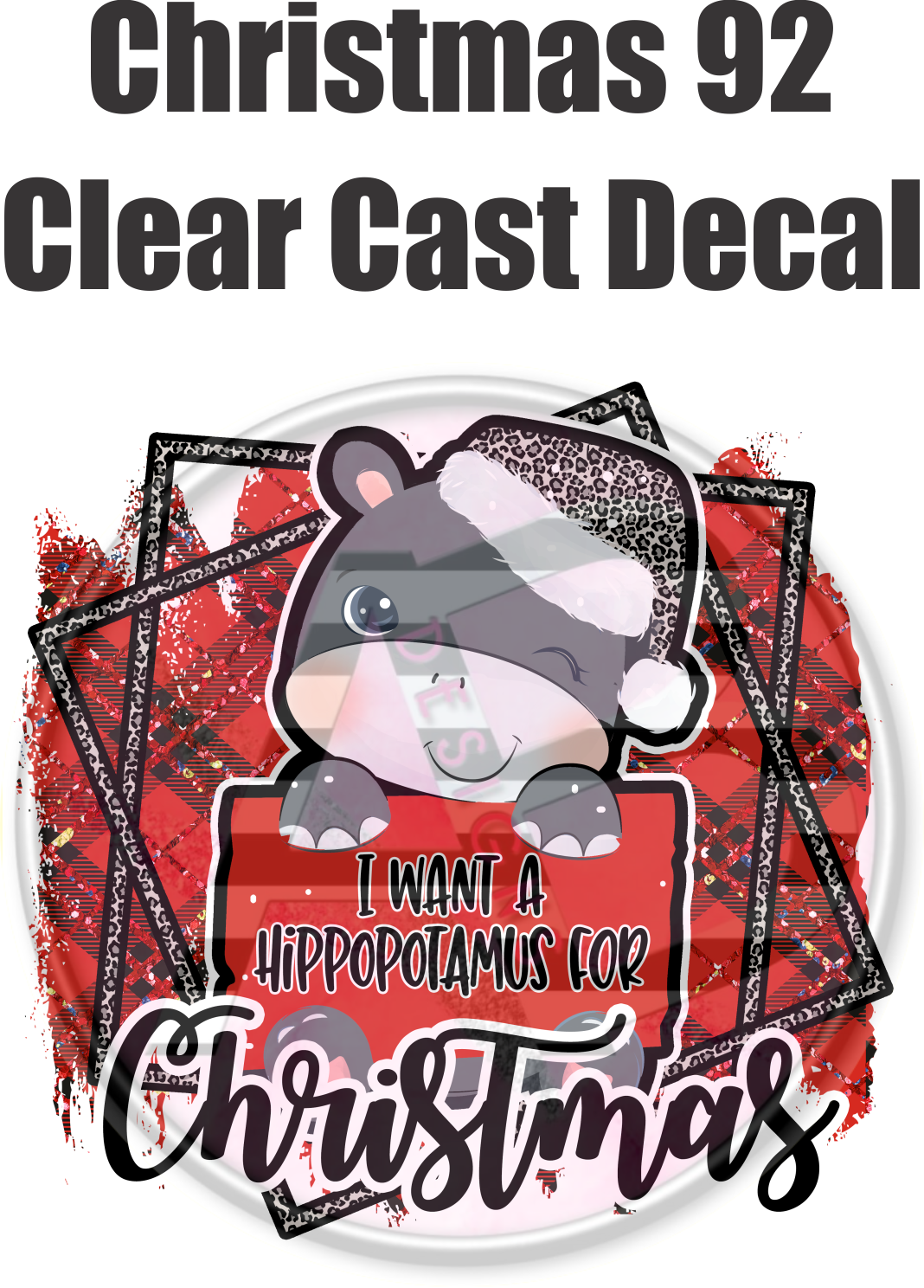 Christmas 92 - Clear Cast Decal