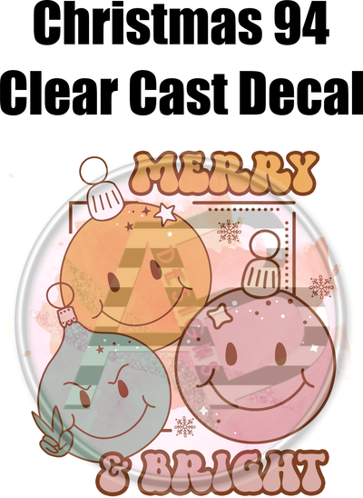 Christmas 94 - Clear Cast Decal