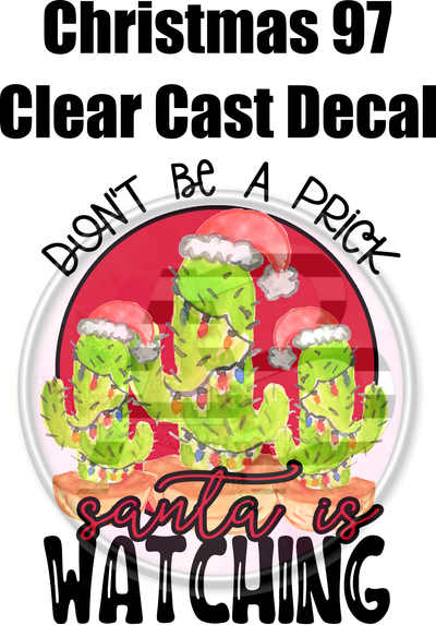 Christmas 97 - Clear Cast Decal