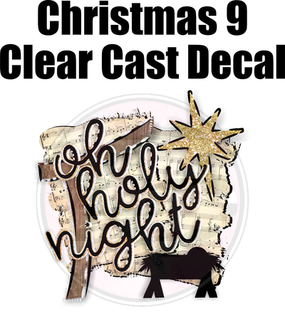 Christmas 9 - Clear Cast Decal