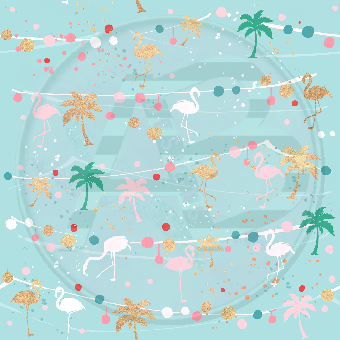 Adhesive Patterned Vinyl - Christmas Flamingo 6