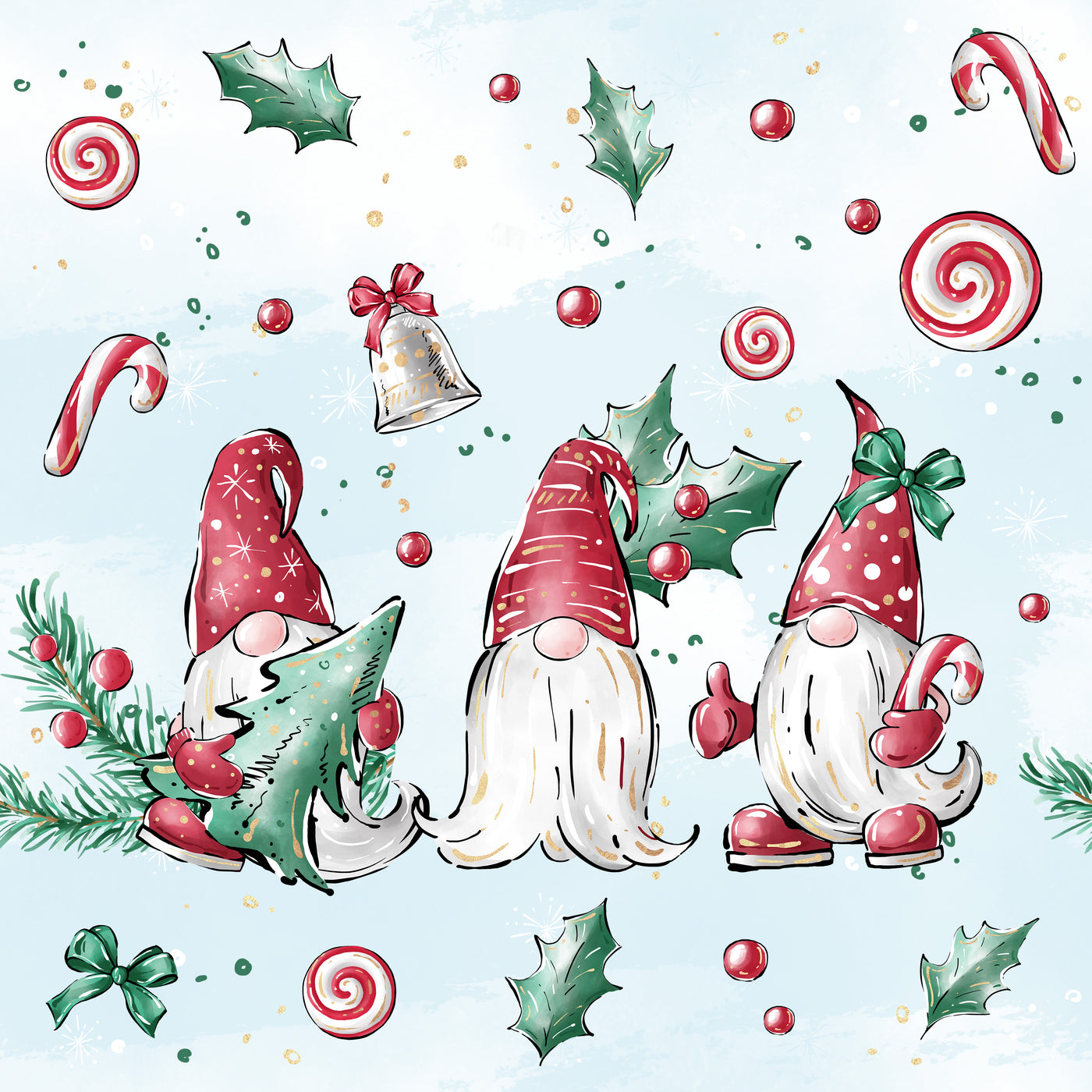 Adhesive Patterned Vinyl - Christmas Gnome 8