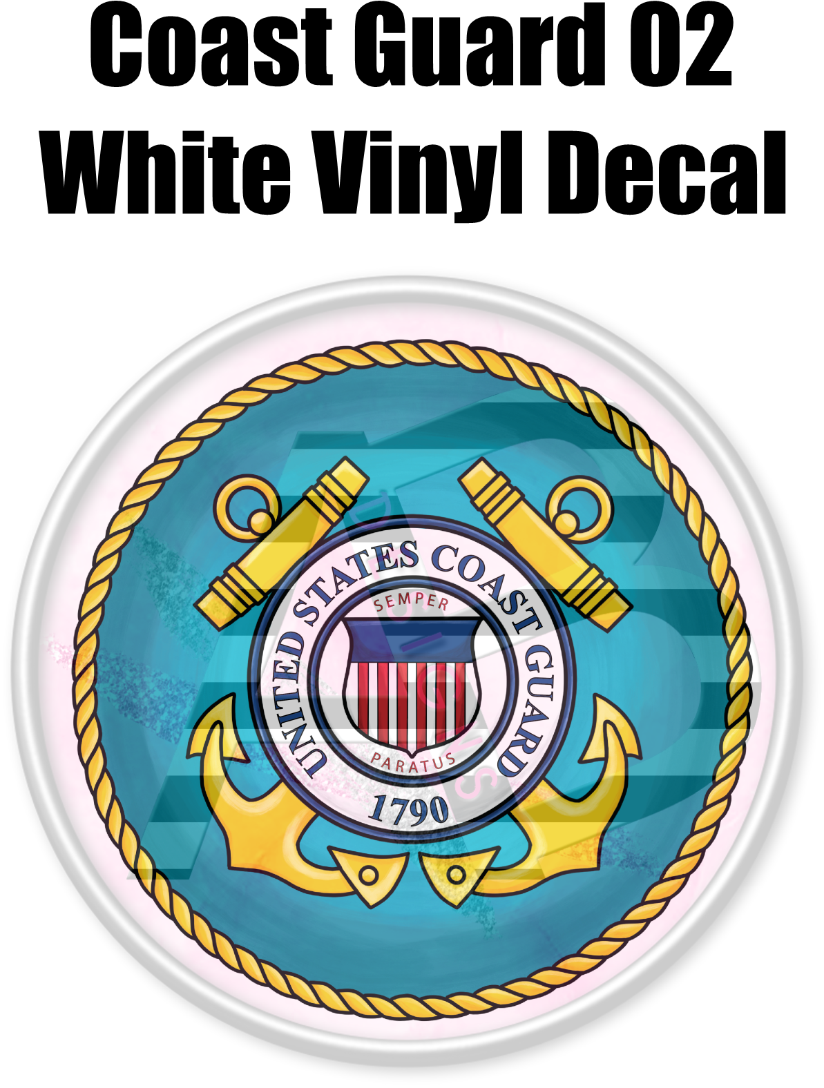 Coast Guard 02 - White Vinyl Decal