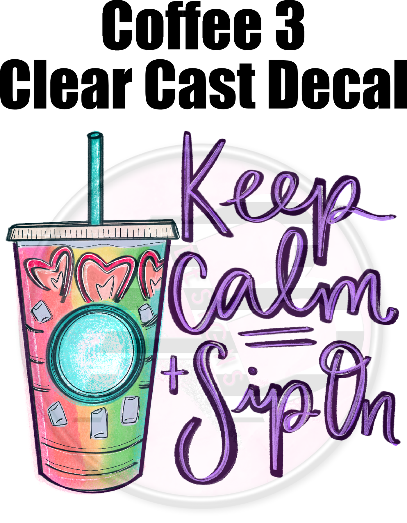 Coffee 3 - Clear Cast Decal