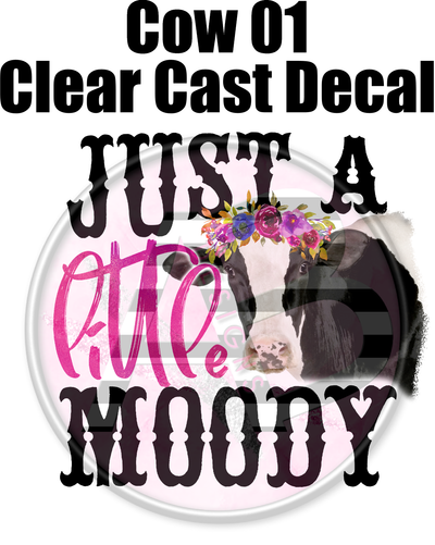 Cow 01 - Clear Cast Decal